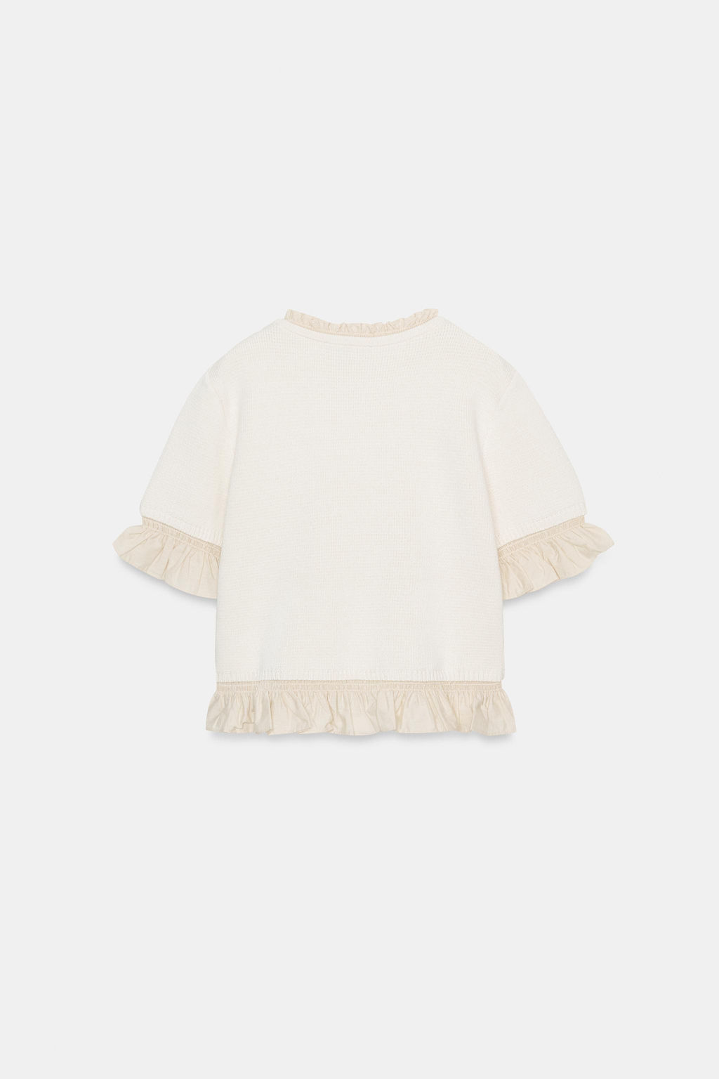 JERSEY PUNTO COMBINADO MANGA CORTA / Crudo - Zara фото 5