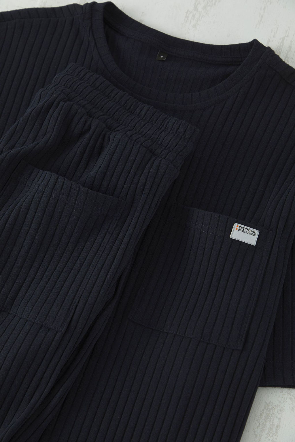 TRENDYOL MAN Lacivert Oversize Fit Fitilli Orme Sortlu Pijama Tak?m? TMNSS25PT00030 - Trendyolmilla фото 5