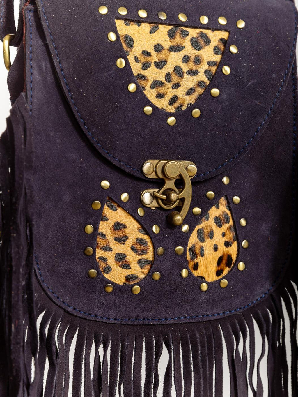 Сумка замшевая с бахромой через плечо 1111/5 - Ганг фото 2