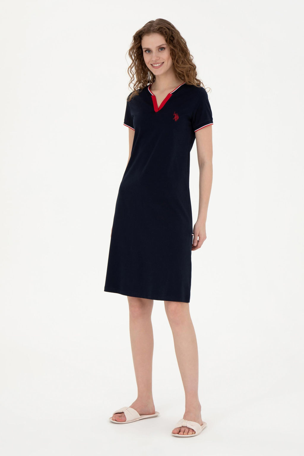 Женская темно-синяя ночная рубашка Неожиданная скидка в корзине - U.s. polo assn фото 11