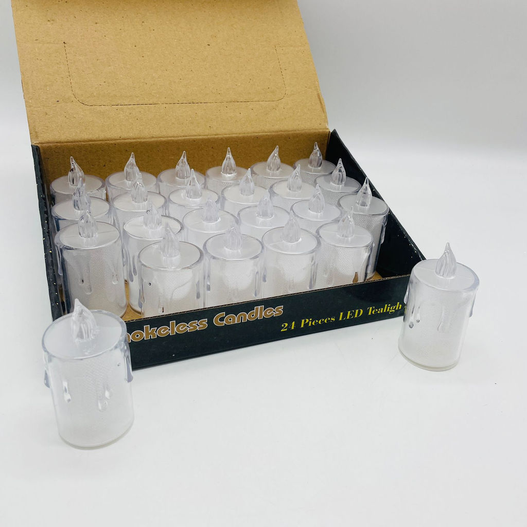 Новогодний декор Ночник - Свеча подтаявшая полупрозрачная 8 см (24 шт в уп) - Ип лебедев о.ю фото 3