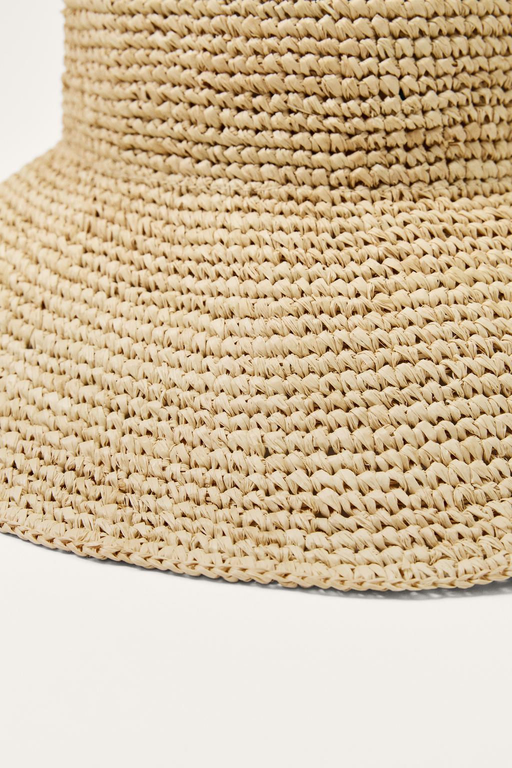 LIMITED EDITION RAFFIA BUCKET HAT - Zara фото 6