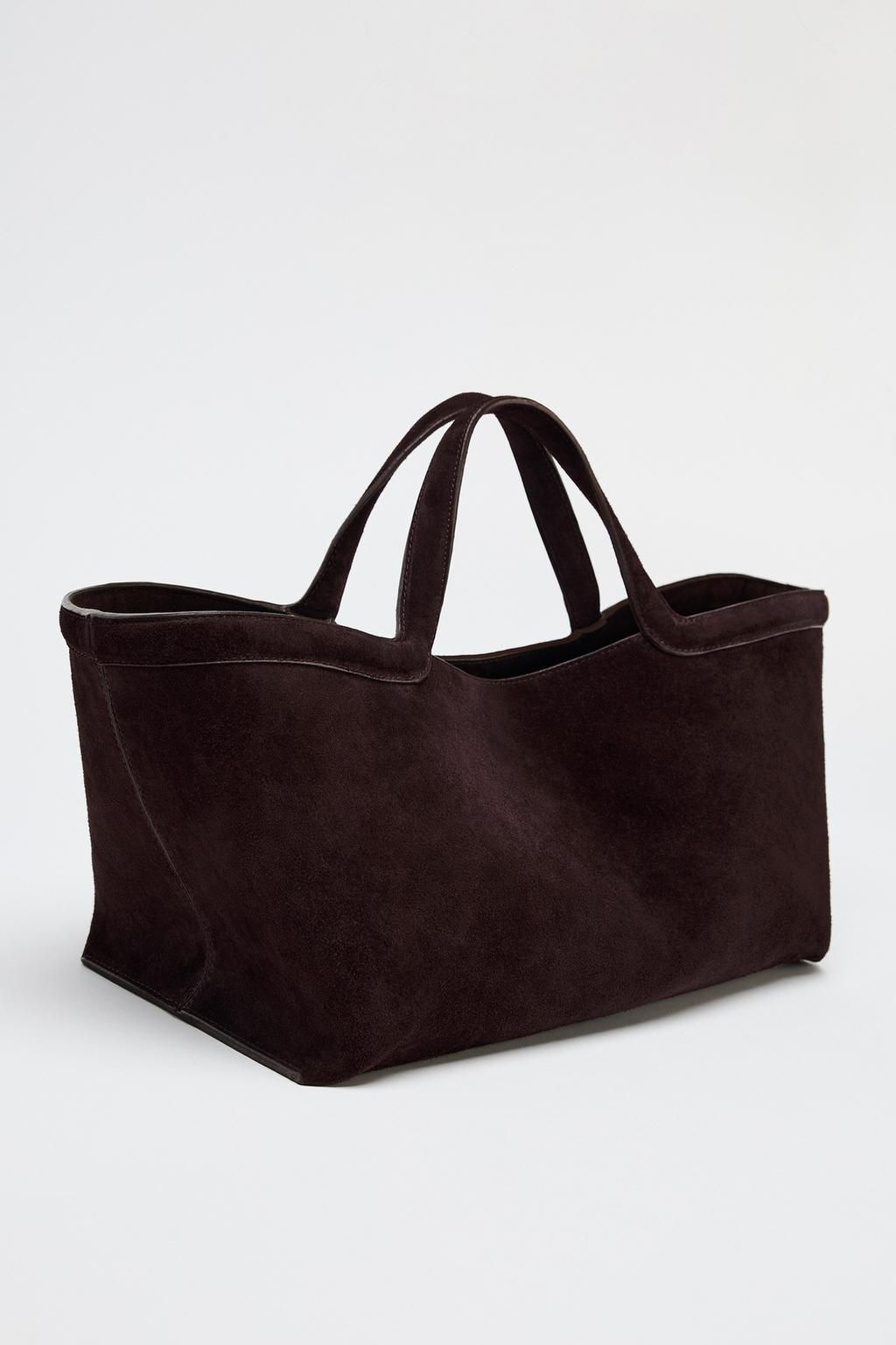 ELONGATED SUEDE TOTE BAG - Zara фото 3