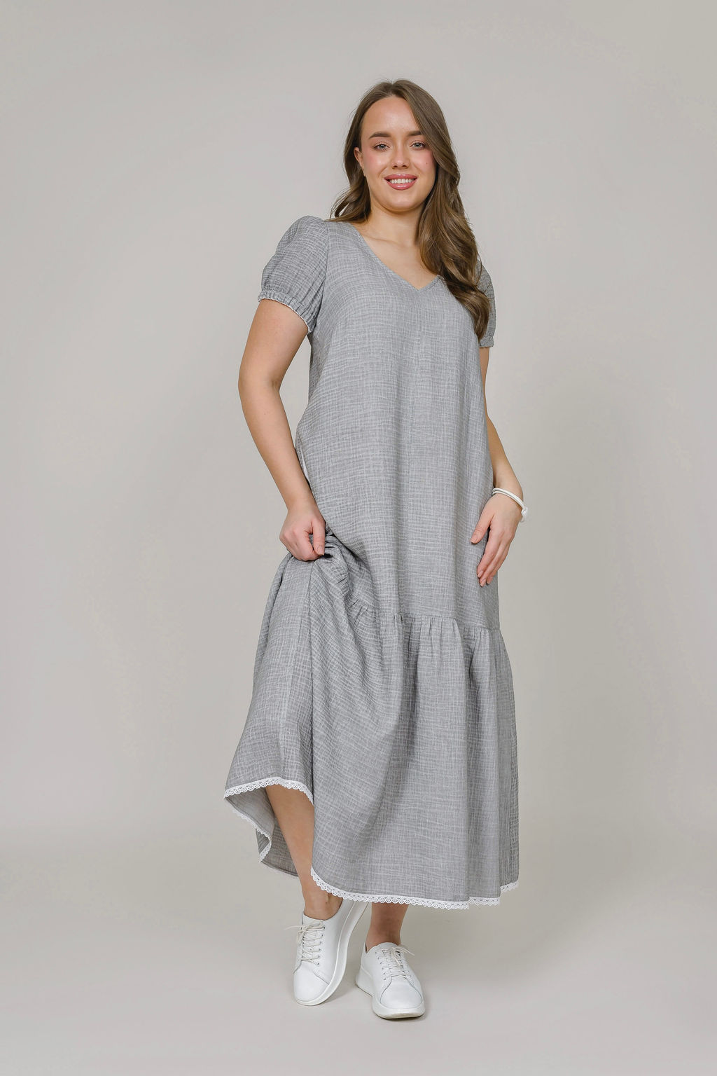 Платье из вареного муслина