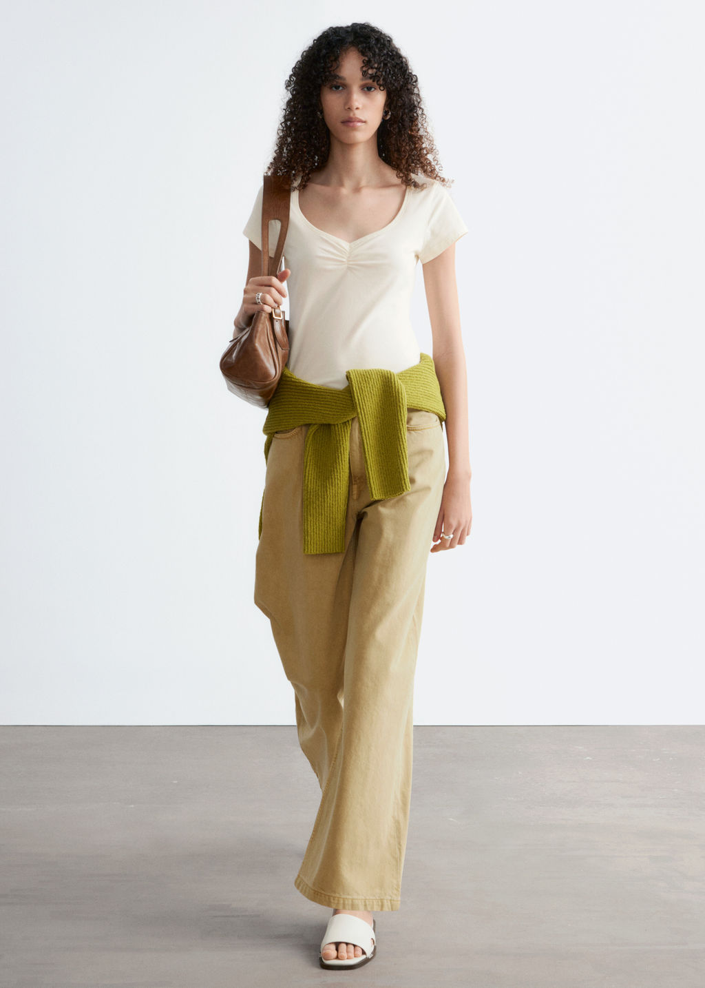 Top de punto con busto fruncido - H&m фото 7