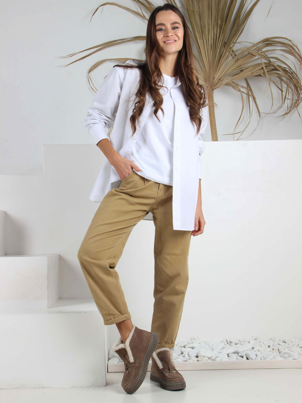 Ботинки EDART 307.от11 br. коричневый капучино замша/шерсть - Ed'art фото 15