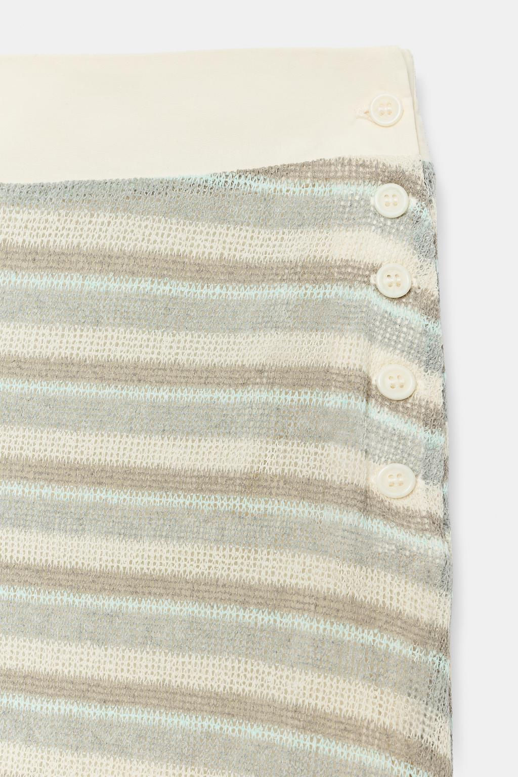 ASYMMETRIC STRIPED SKIRT - Zara фото 10