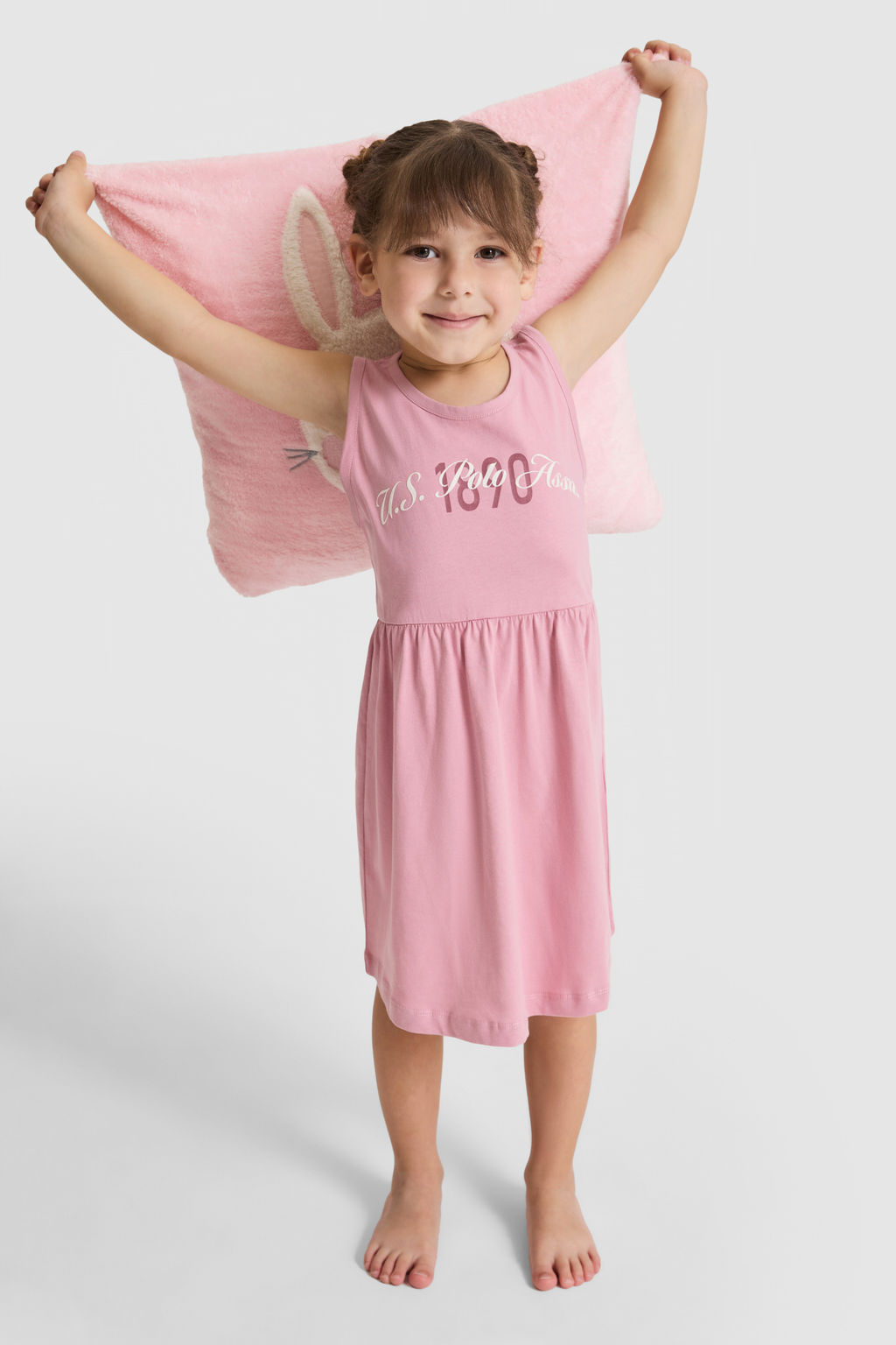 KДz Гocuk Pembe Bisiklet Yaka Elbise - U.s. polo assn фото 3