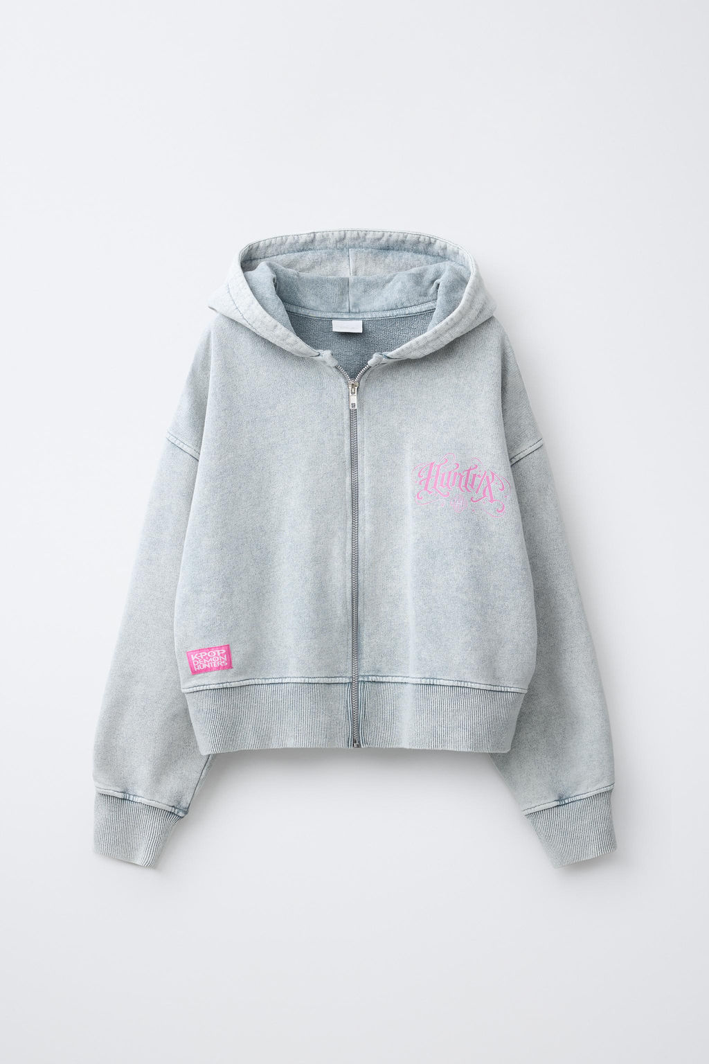 SUDADERA CREMALLERA EFECTO LAVADO KPOP DEMON HUNTERS NETFLIX / Gris medio - Zara фото 3