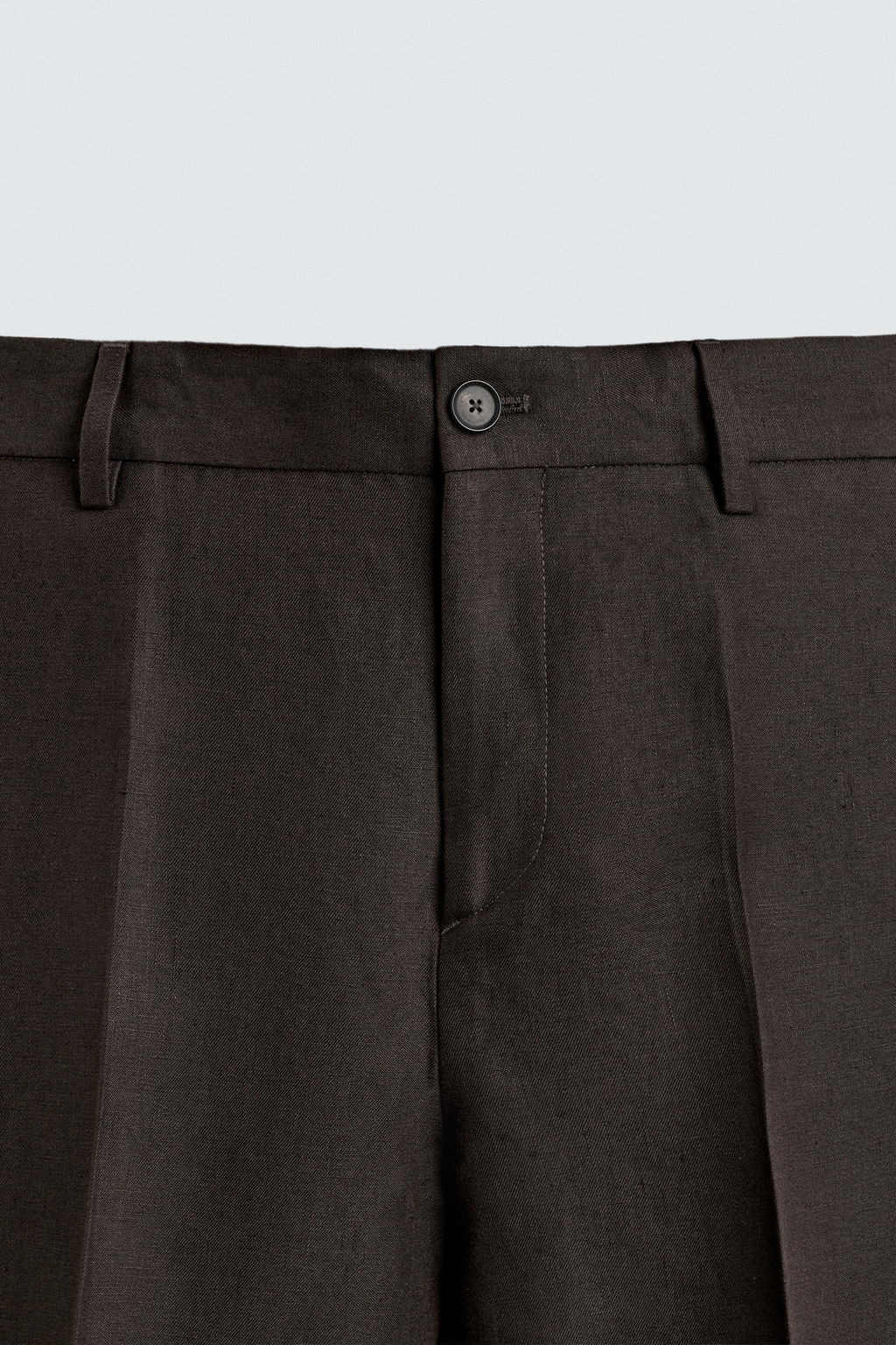 PANTAL?N TRAJE 100% LINO LIMITED EDITION / Marr?n - Zara фото 7