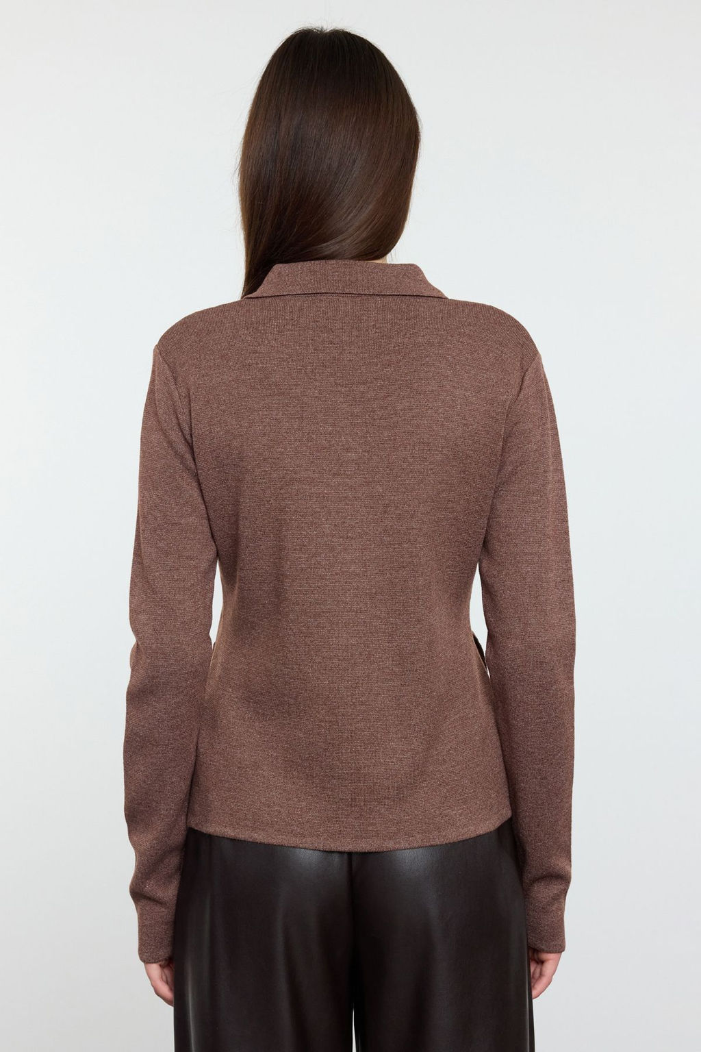 TRENDYOLMILLA Siyah Premium Iplik/Ozel Iplik Basic Triko H?rka TWOAW25HI00151 фото 5