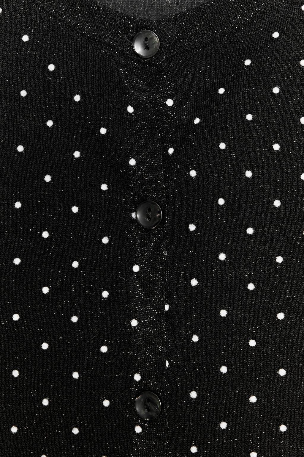 FINE KNIT POLKA DOT CARDIGAN - Zara фото 7