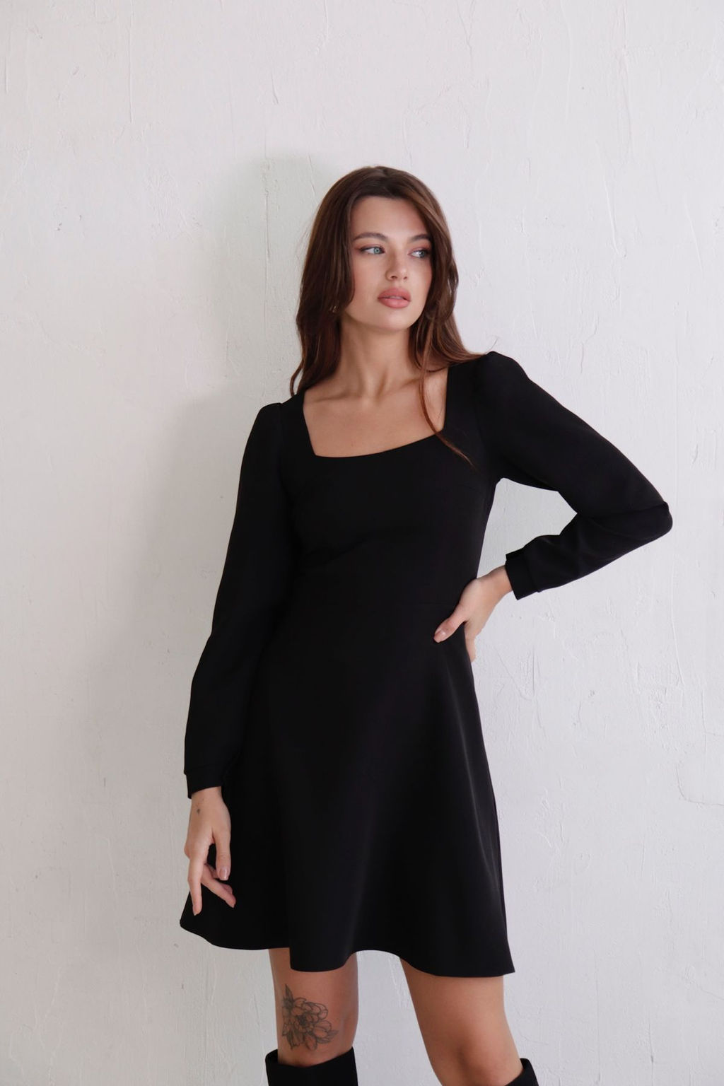 Платье с вырезом каре отрезное по талии - Martichelli фото 10