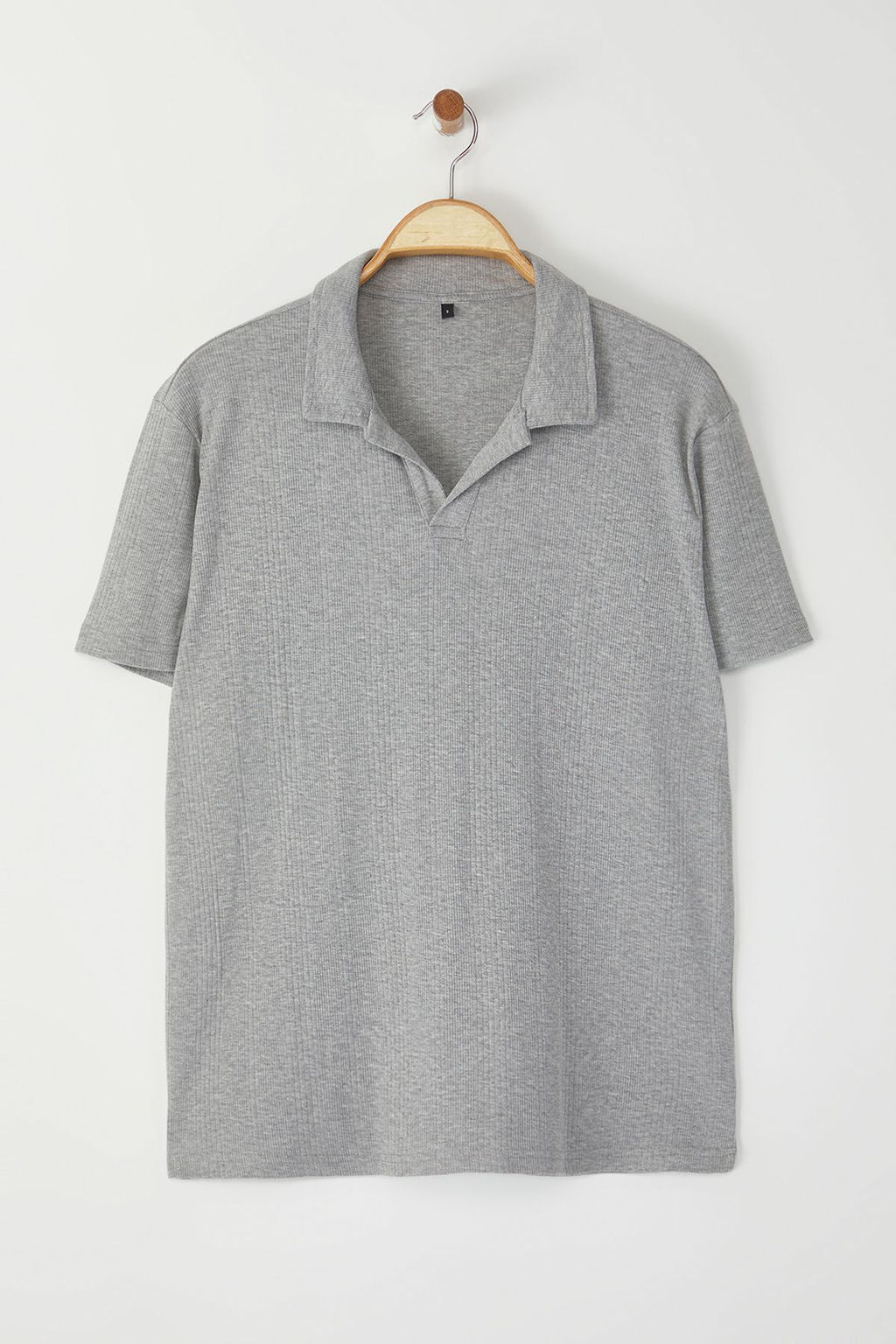 TRENDYOL MAN Ekru Regular/Normal Kesim Dokulu Basic Polo Yaka T-shirt TMNSS25PO00000 - Trendyolmilla фото 5