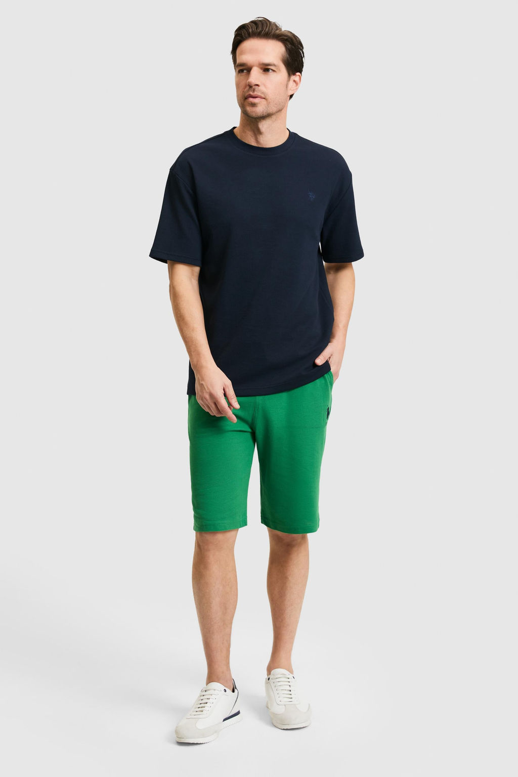 Erkek Comfort Fit Bisiklet Yaka Lacivert Ti__rt
