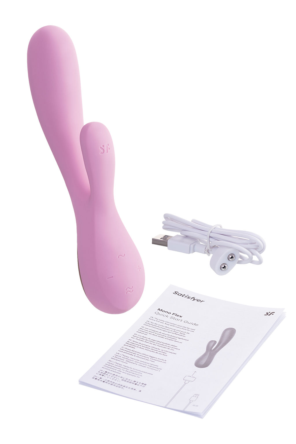 Нереалистичный вибратор Satisfyer Mono Flex, силикон, розовый, 20,4 см.