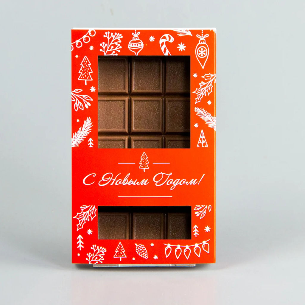 Плитка молочного шоколада, красная коробочка, 85гр