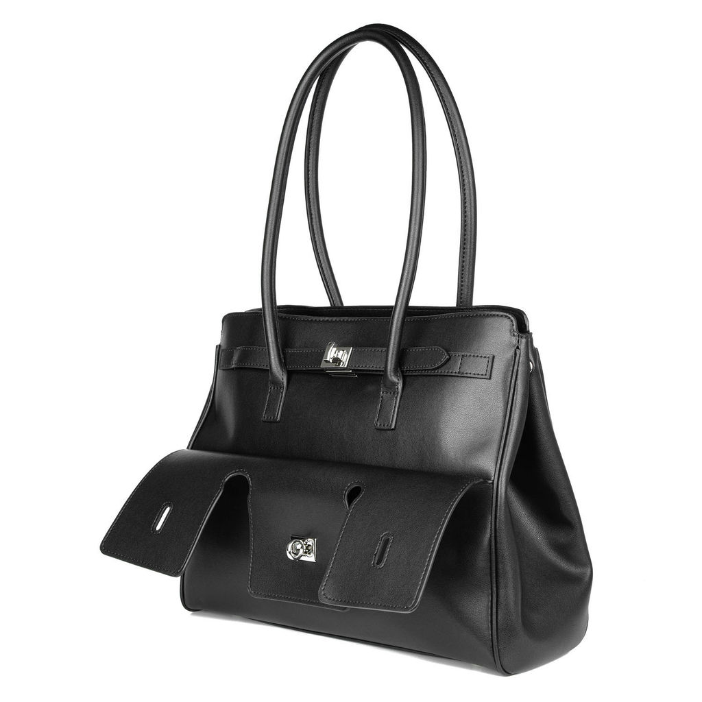 0037 black, Женская кожаная сумка, Barcelo Biagi