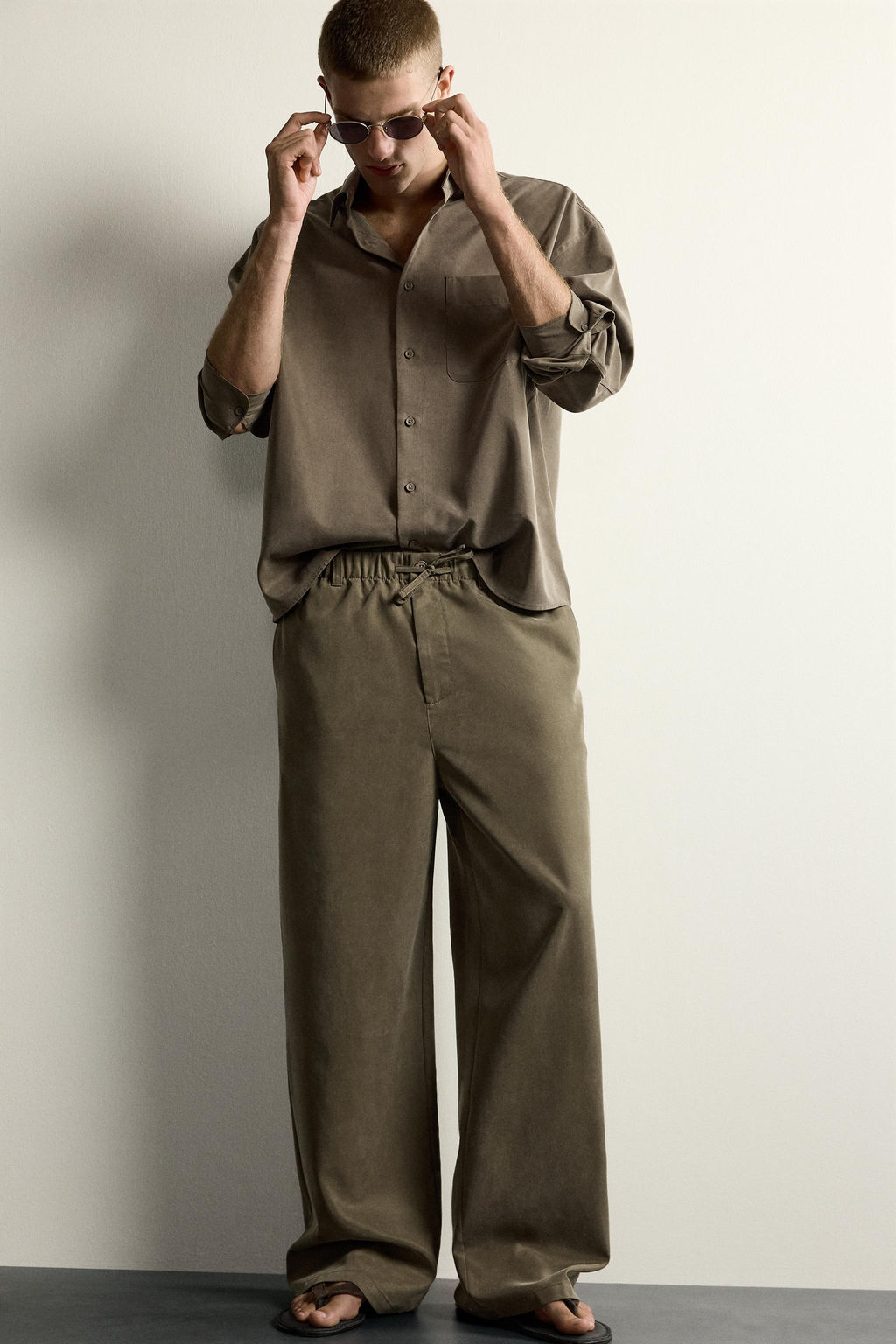 CAMISA FLUIDA RELAXED FIT / Marr?n - Zara фото 5