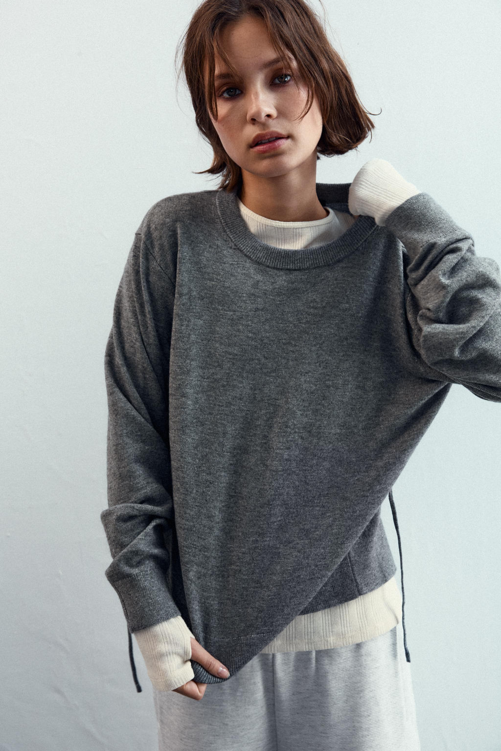 KNIT JUMPER WITH LACE-UP OPEN BACK - Zara фото 3