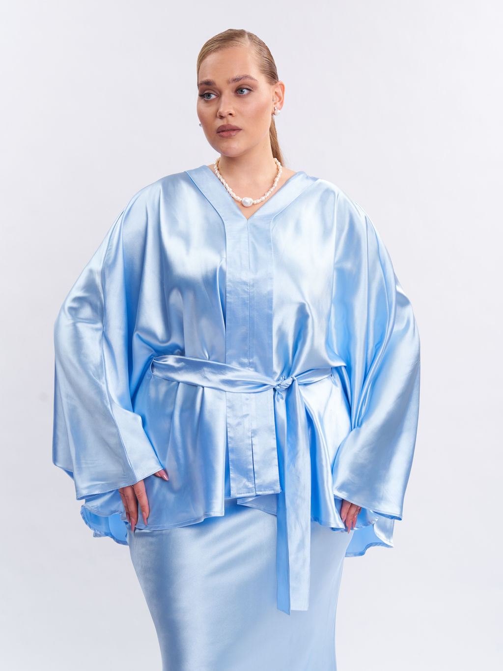 Шелковая блузка TBL73537BLU15 - Артесса фото 2