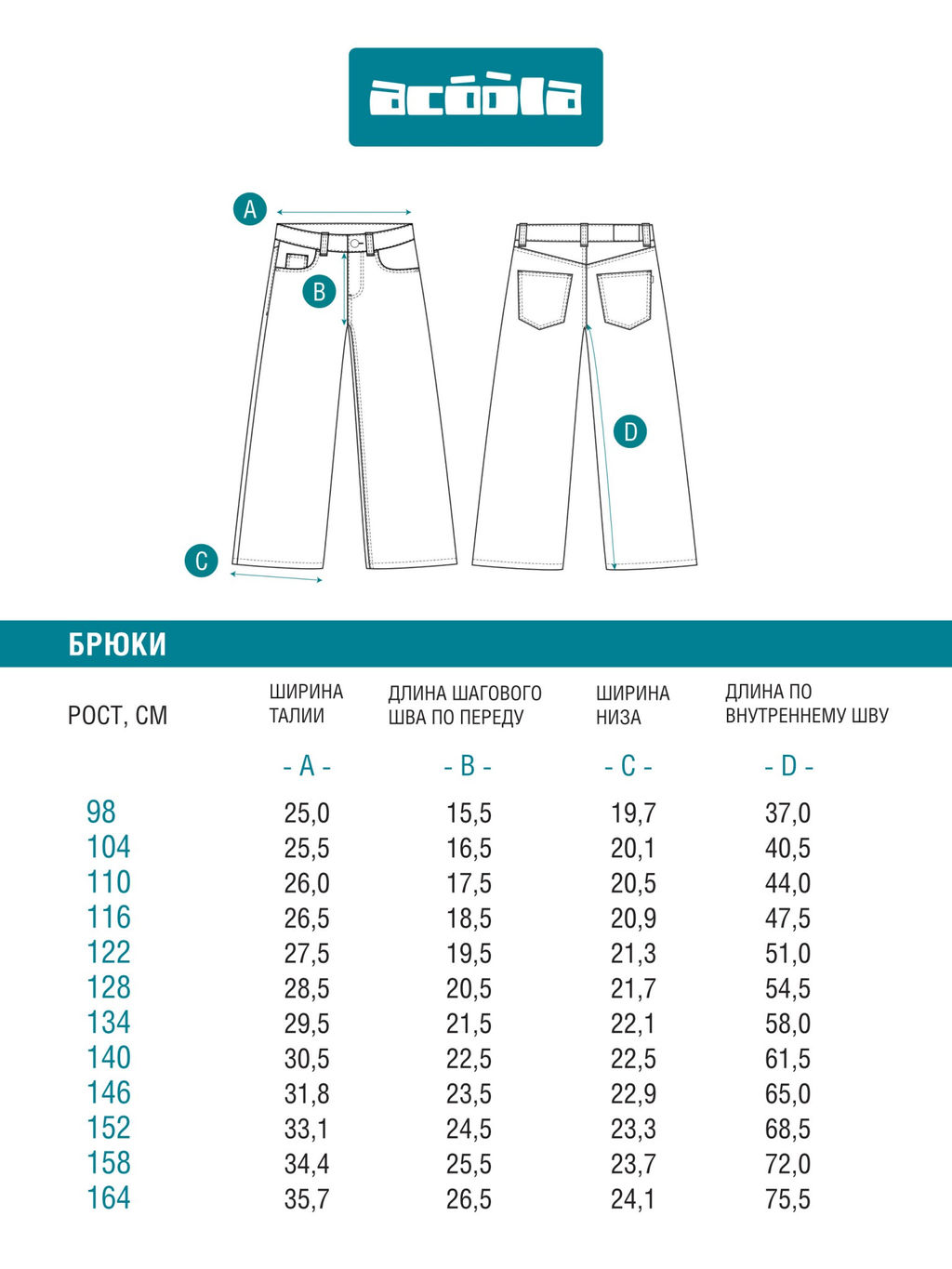 ACOOLA / Брюки джинсовые (утепленные) детские для девочек Ripli темно-синий фото 4