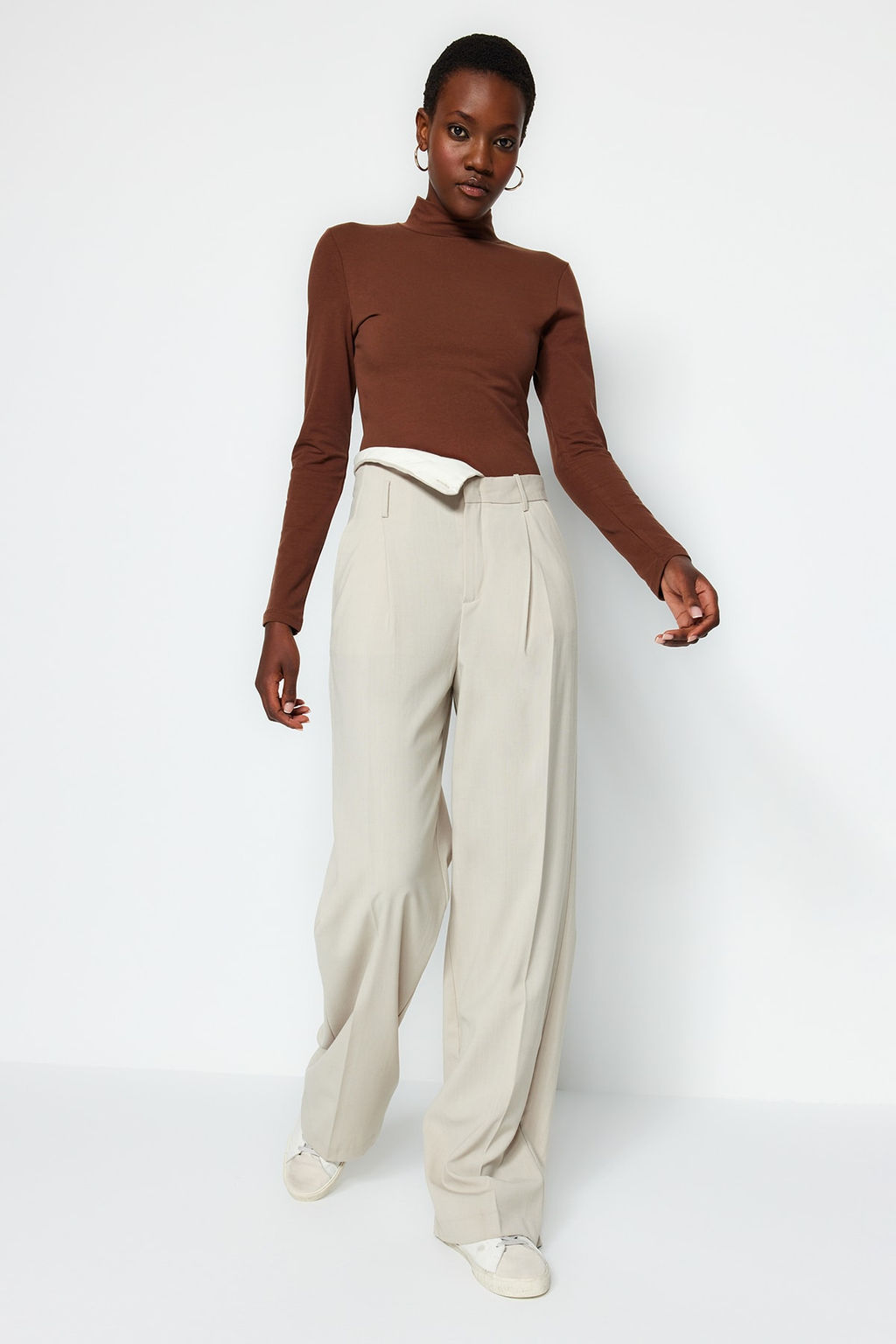 Kahverengi Bal?kc? Yaka C?tc?tl? Orme Body TWOAW21BD0008