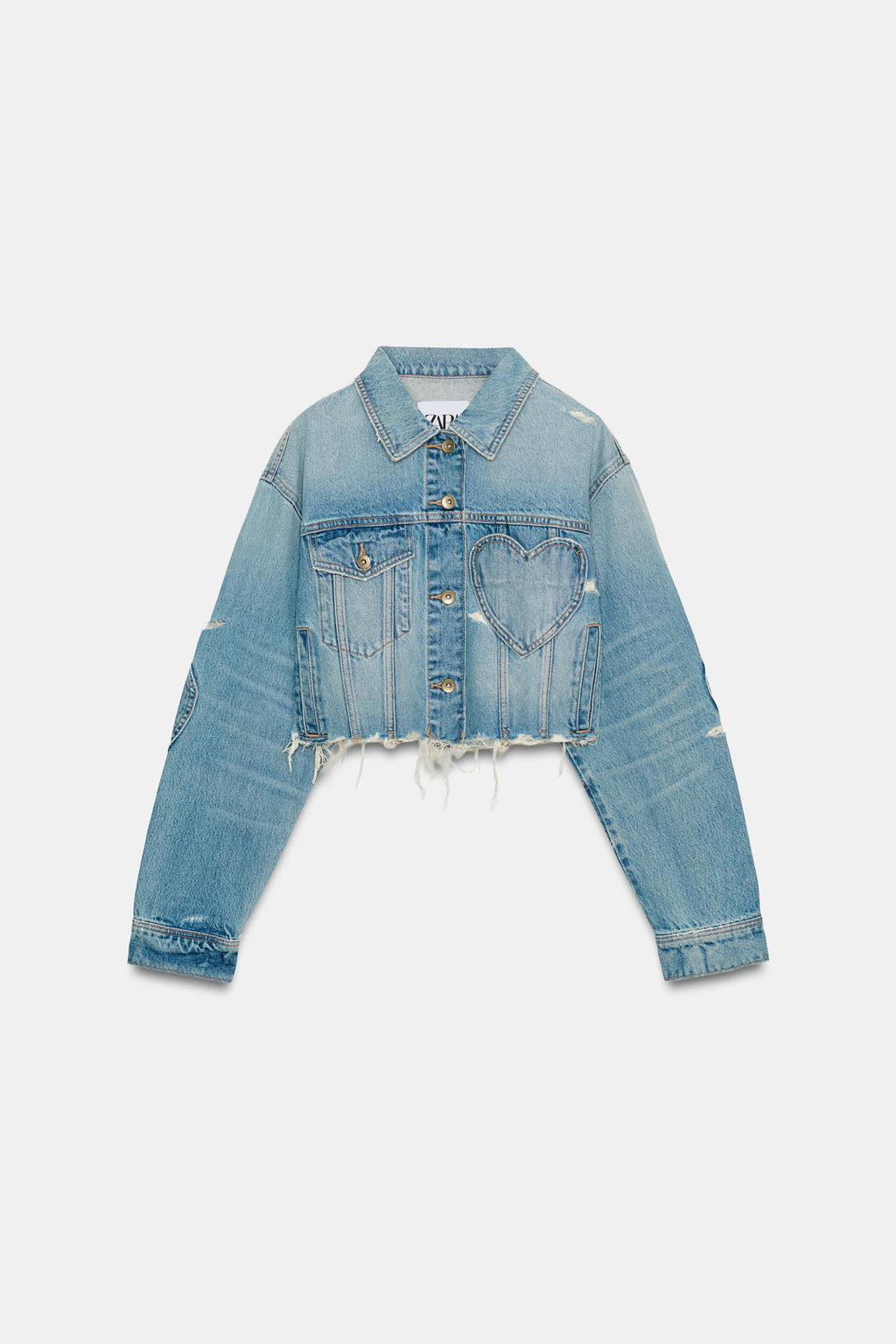 CAZADORA DENIM TRF CORAZONES / Azul - Zara фото 5