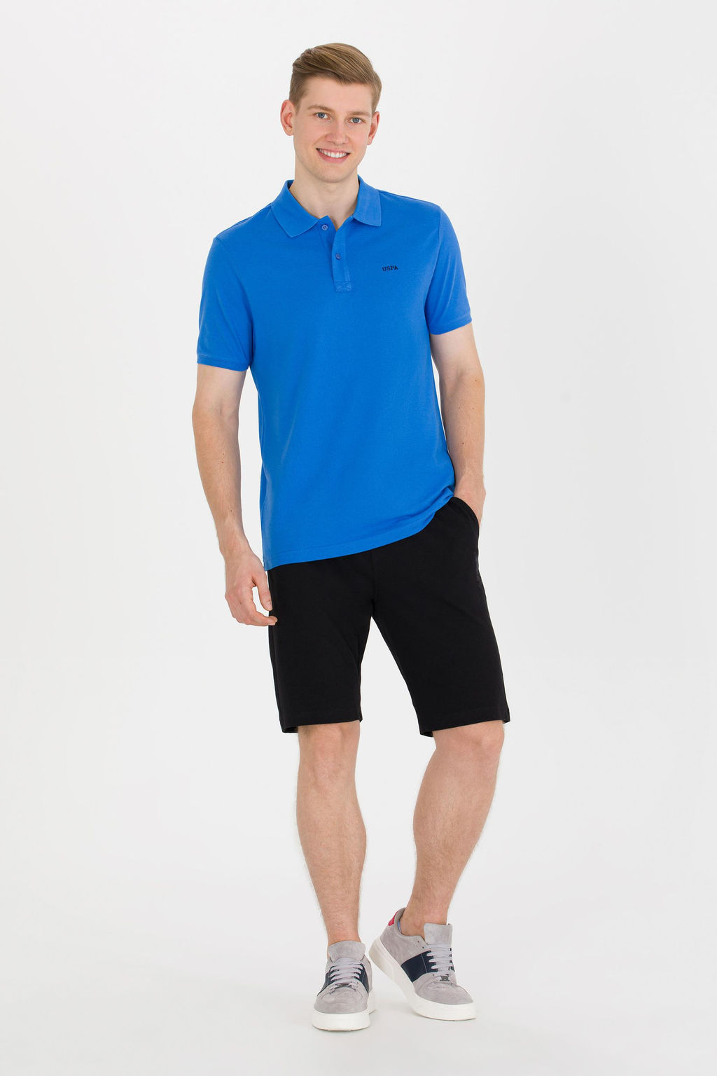 Мужские черные вязаные шорты - U.s. polo assn фото 3