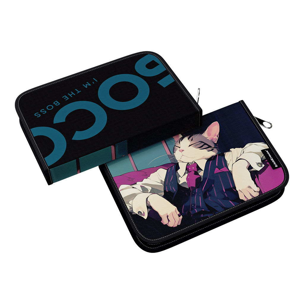 Цена за 1 шт. Пенал-книжка без наполнения ErichKrause 135x205x30мм Cat Boss