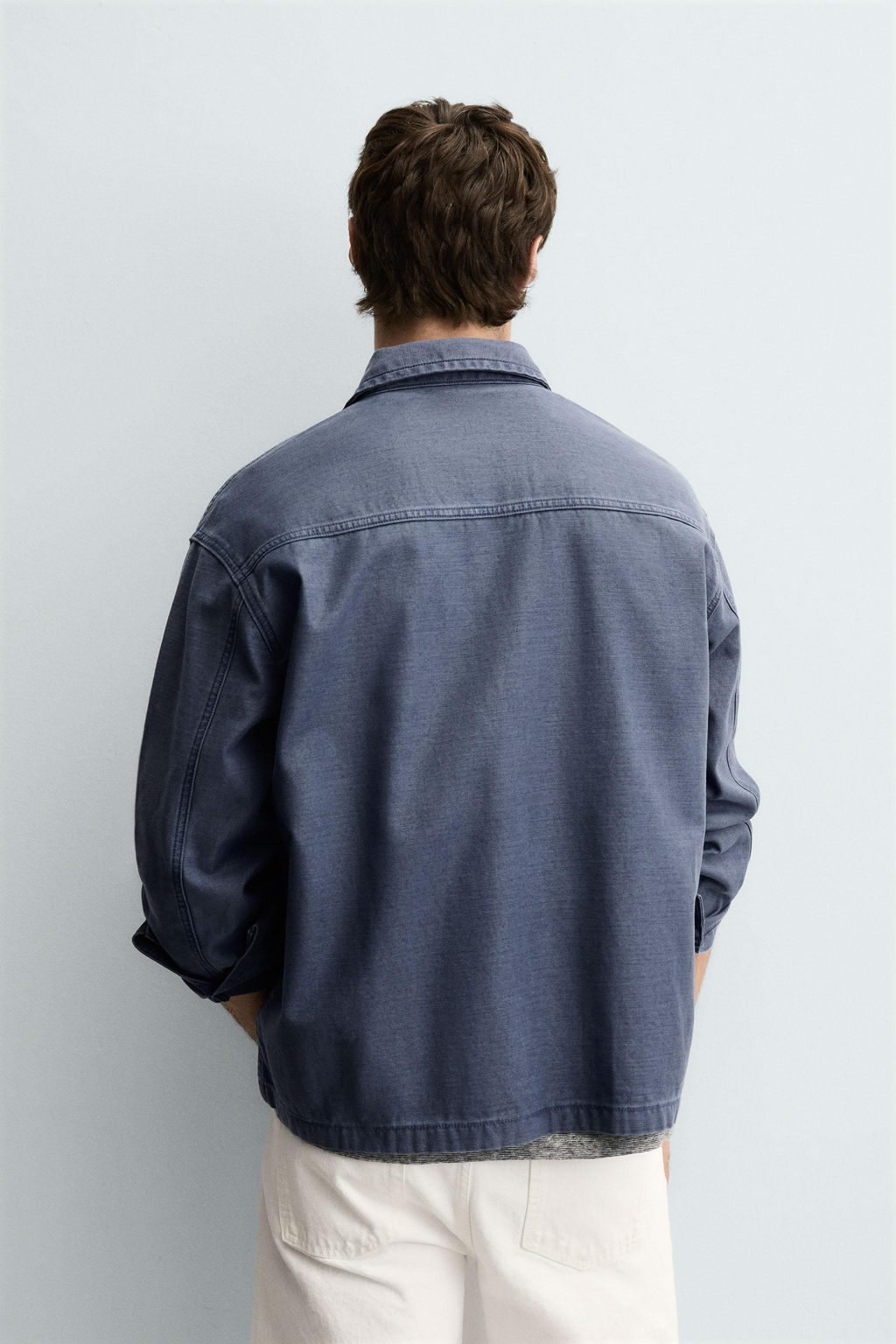 BOXY FIT DENIM SHIRT - Zara фото 3