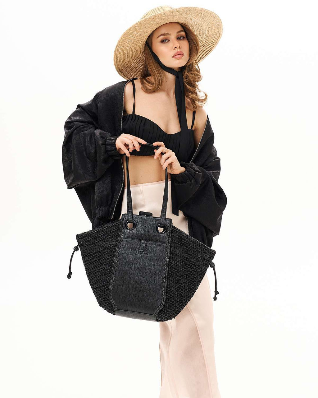 Сумка пляжная плетеная SS005