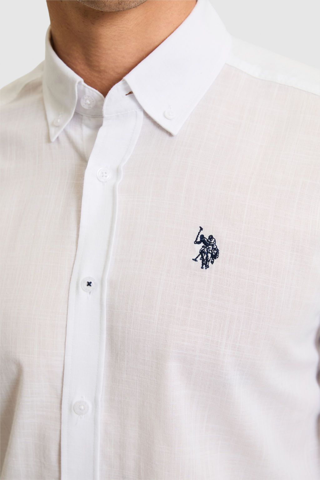Erkek Beyaz Uzun Kollu Basic G_mlek - U.s. polo assn фото 6