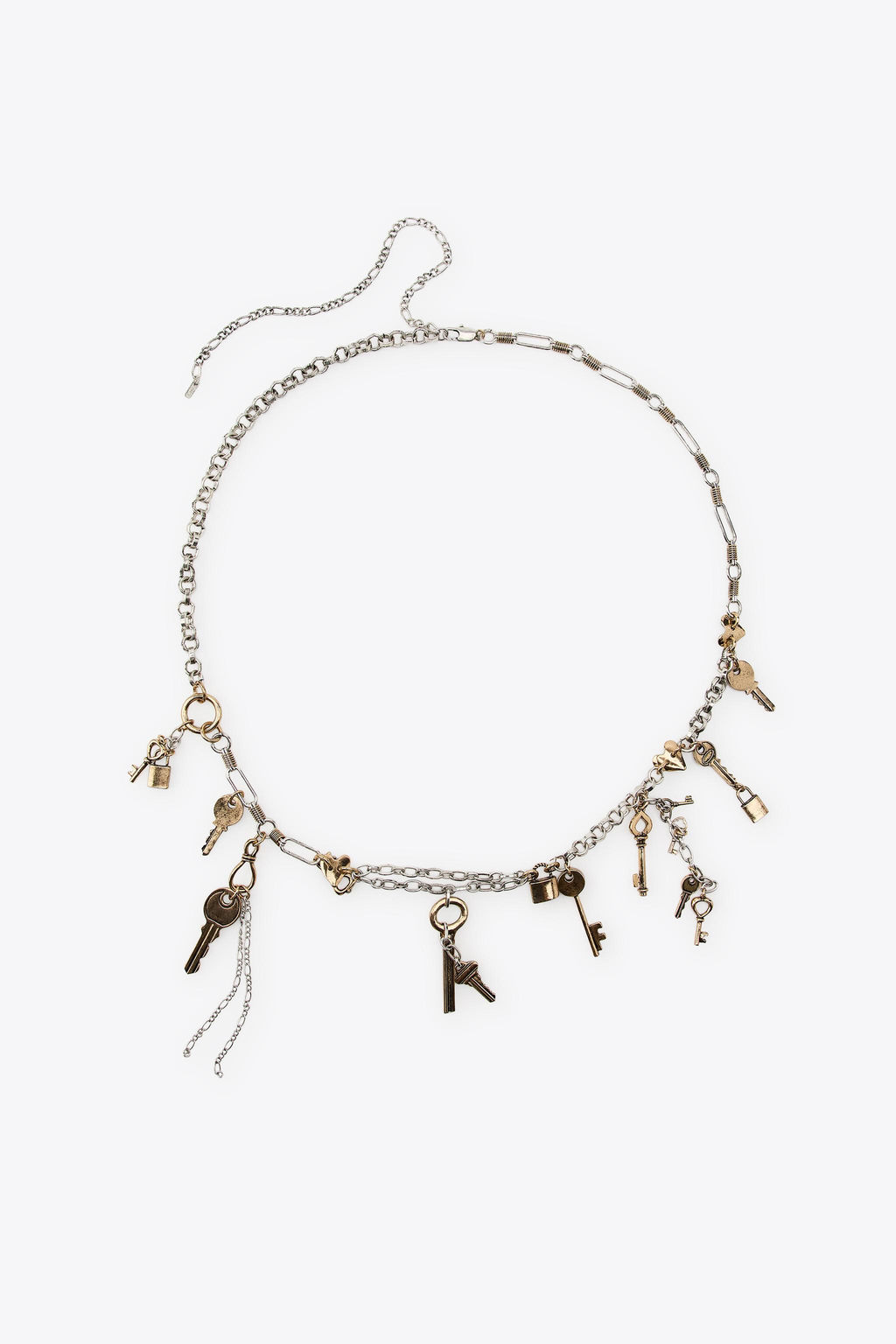 CONTRASTING METAL KEY BELT - Zara фото 6