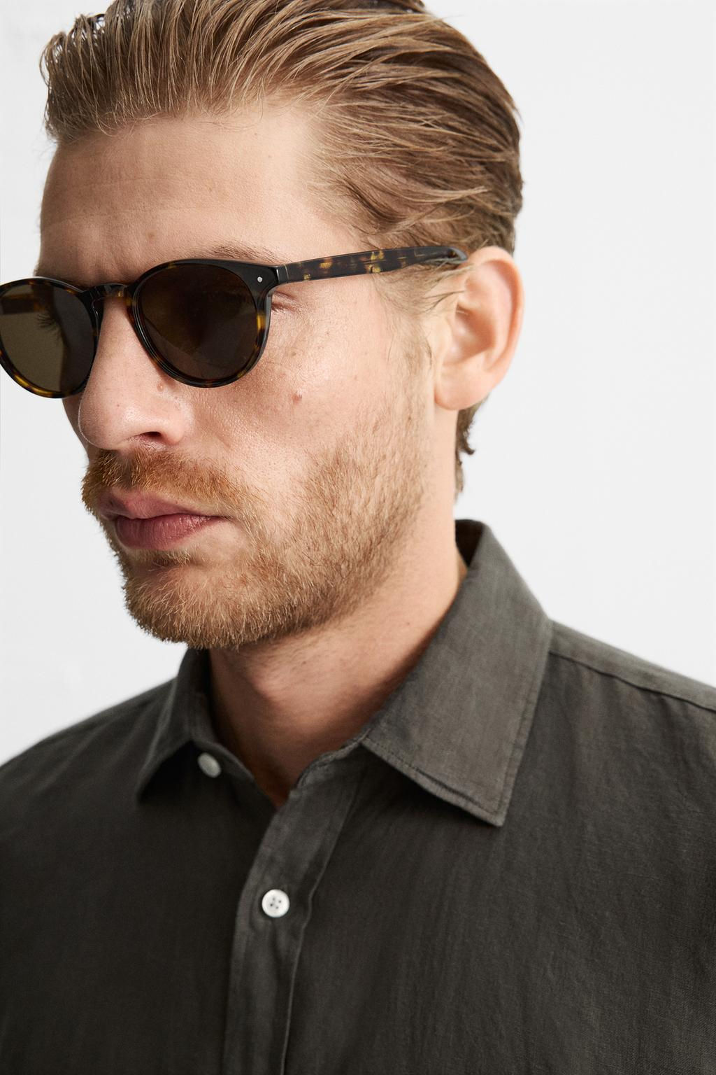 100% LINEN SHIRT - Zara фото 14