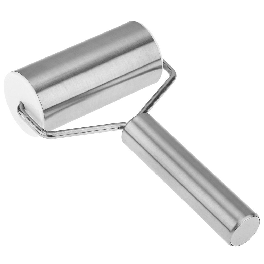 Скалка-валик для раскатки теста из нержавеющей стали, 9,5х4,7х4,7см (18,7х11,2х4,7см) в блистере (Китай) - Домашняя мода фото 3