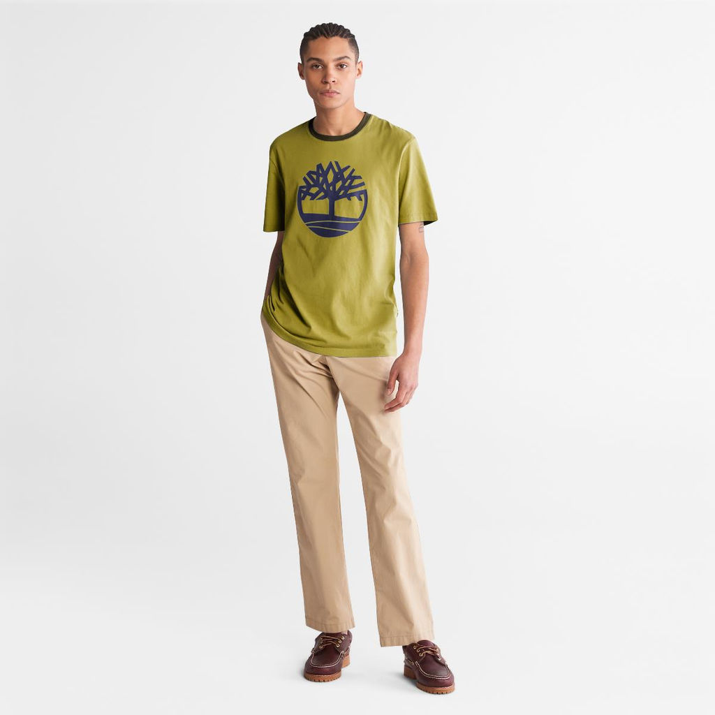 Футболка Timberland T-Shirt Kennebec River Tree Logo Regular желтая фото 2