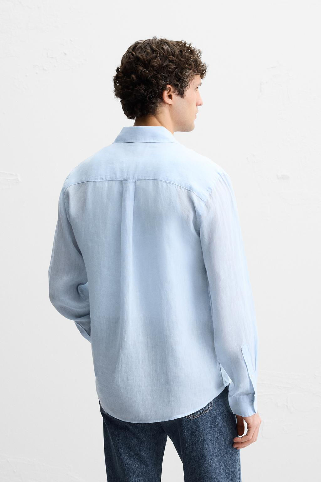 100% LINEN SHIRT - Zara фото 11