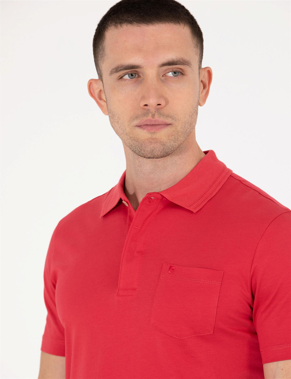 K_rm_z_ Regular Fit Polo Yaka Merserize Ti__rt - Pierre cardin фото 2
