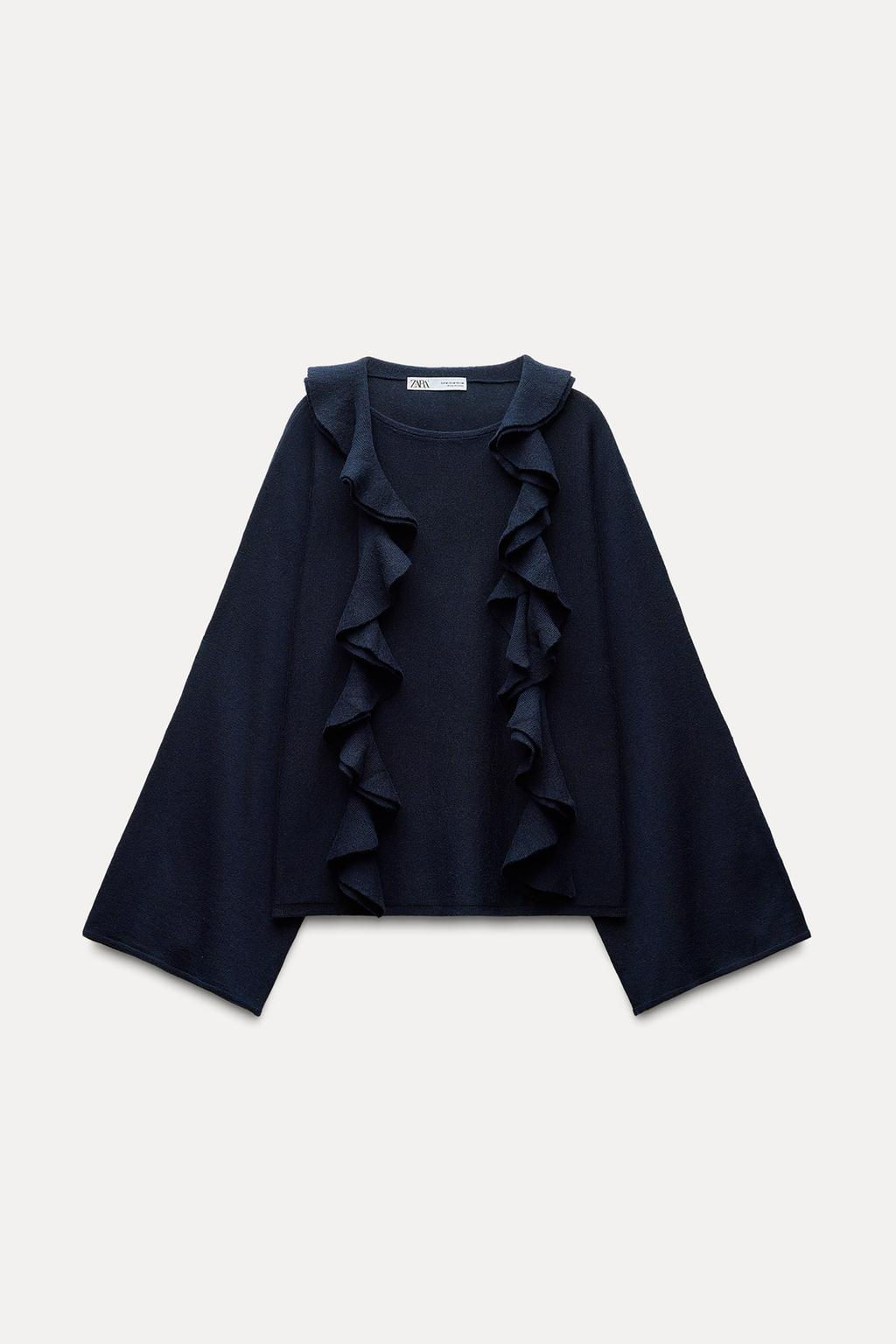 WOOL SCARF RUFFLE JUMPER - Zara фото 3