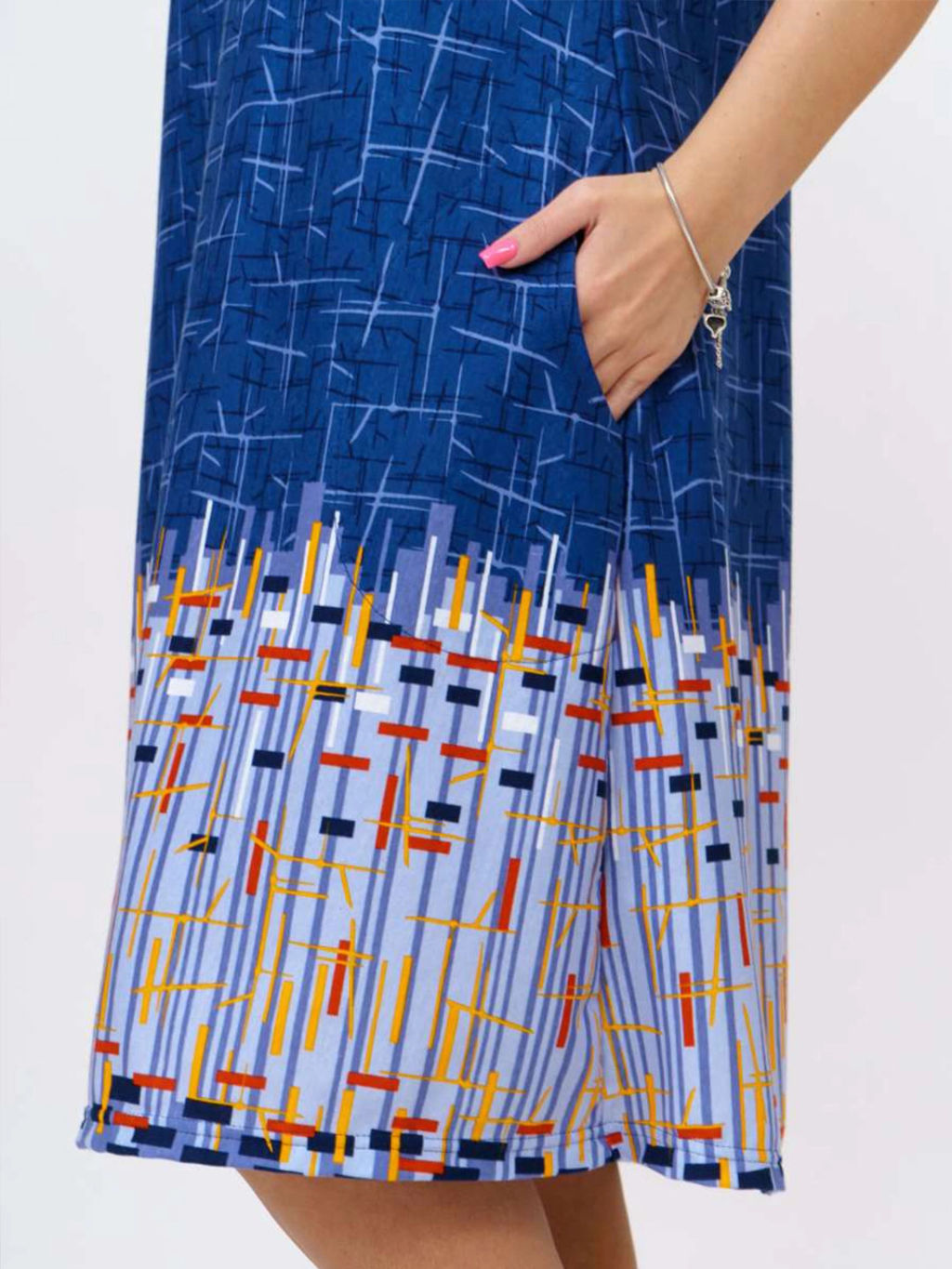 Сарафан женский, цвет синий желтый красный