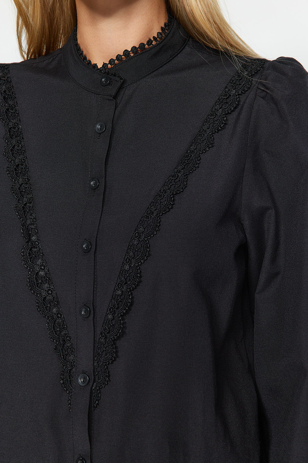 TRENDYOLMILLA Beyaz Dantel Detayl? Pamuklu Regular Normal Kal?p Dokuma Gomlek TWOAW21GO0077 фото 20