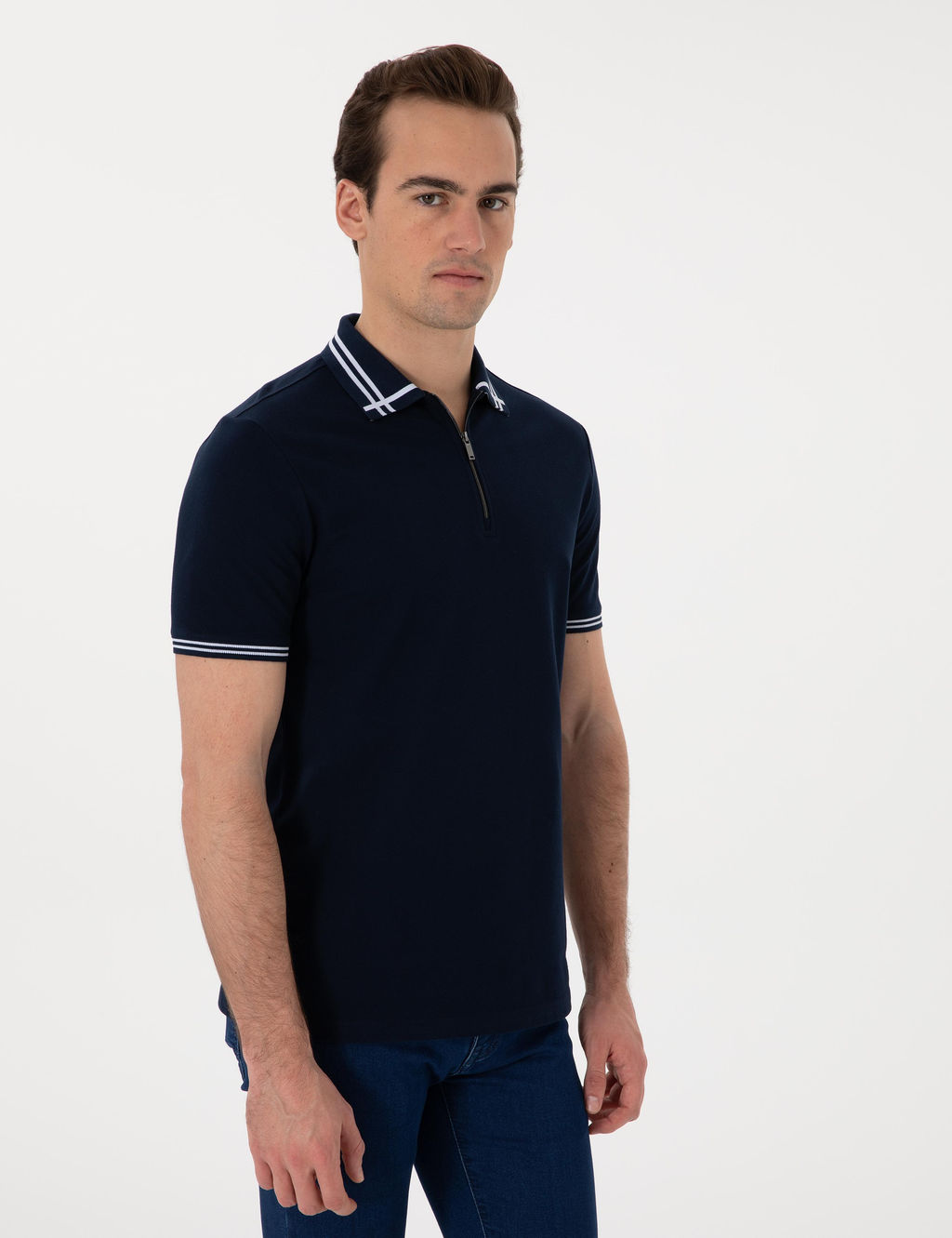 Lacivert Slim Fit Ti__rt
