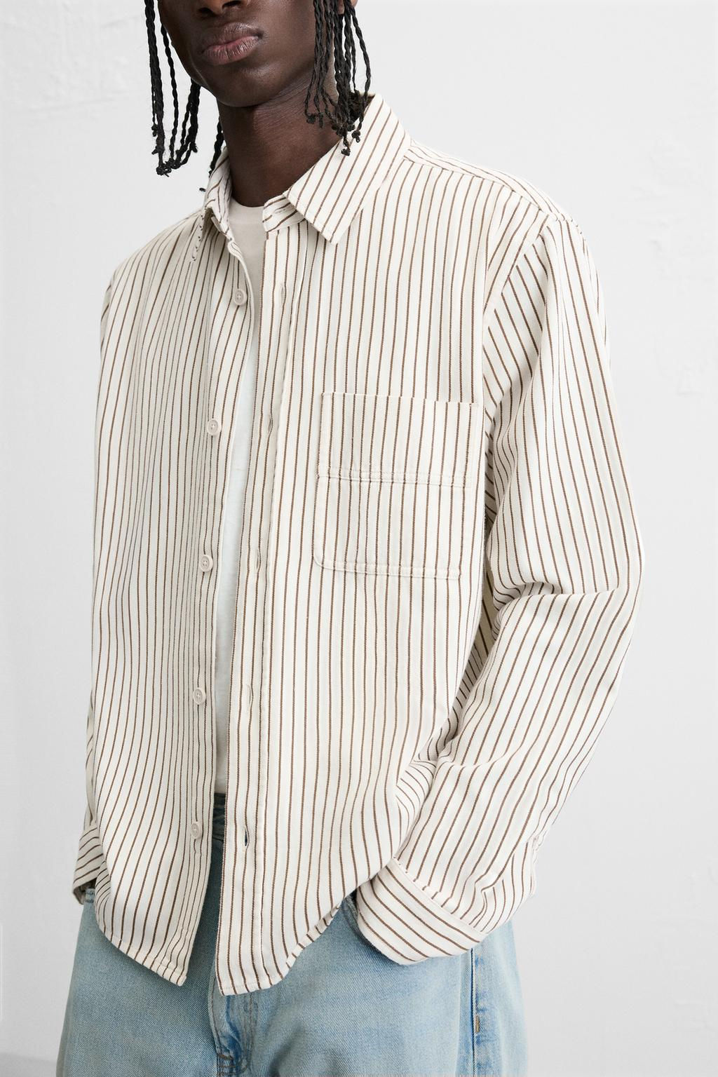 STRIPED RELAXED FIT SHIRT - Zara фото 5
