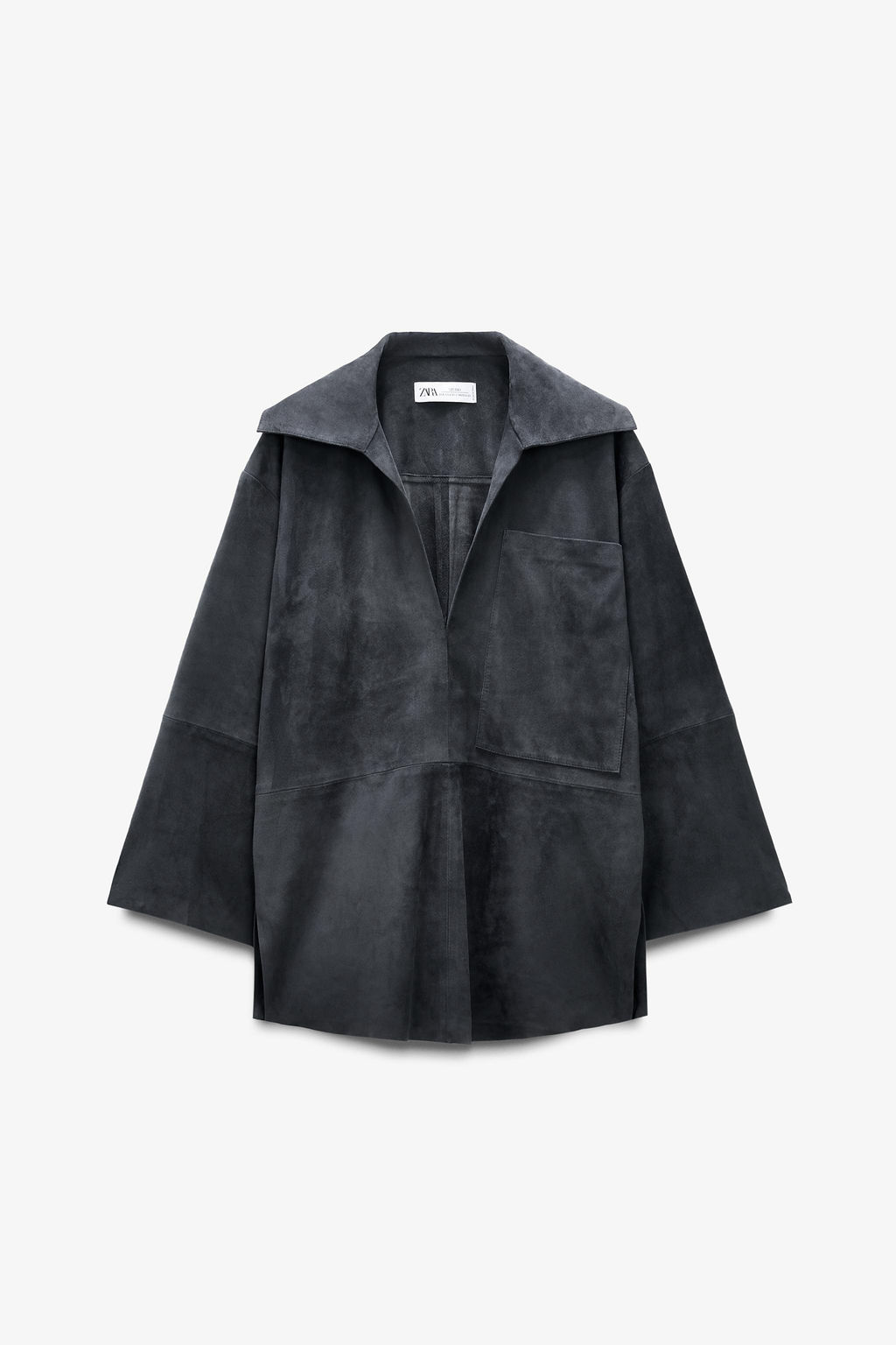 CAMISA BOLSILLO PIEL ANTE LIMITED EDITION / Gris antracita - Zara фото 3