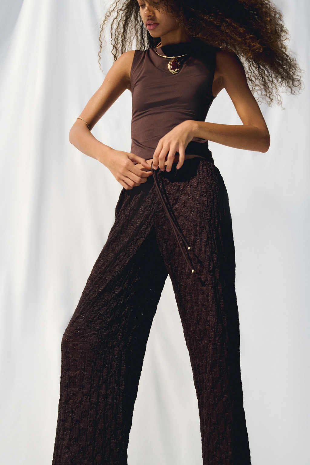 Pantal?n efecto encaje con cord?n de ajuste - H&m фото 8