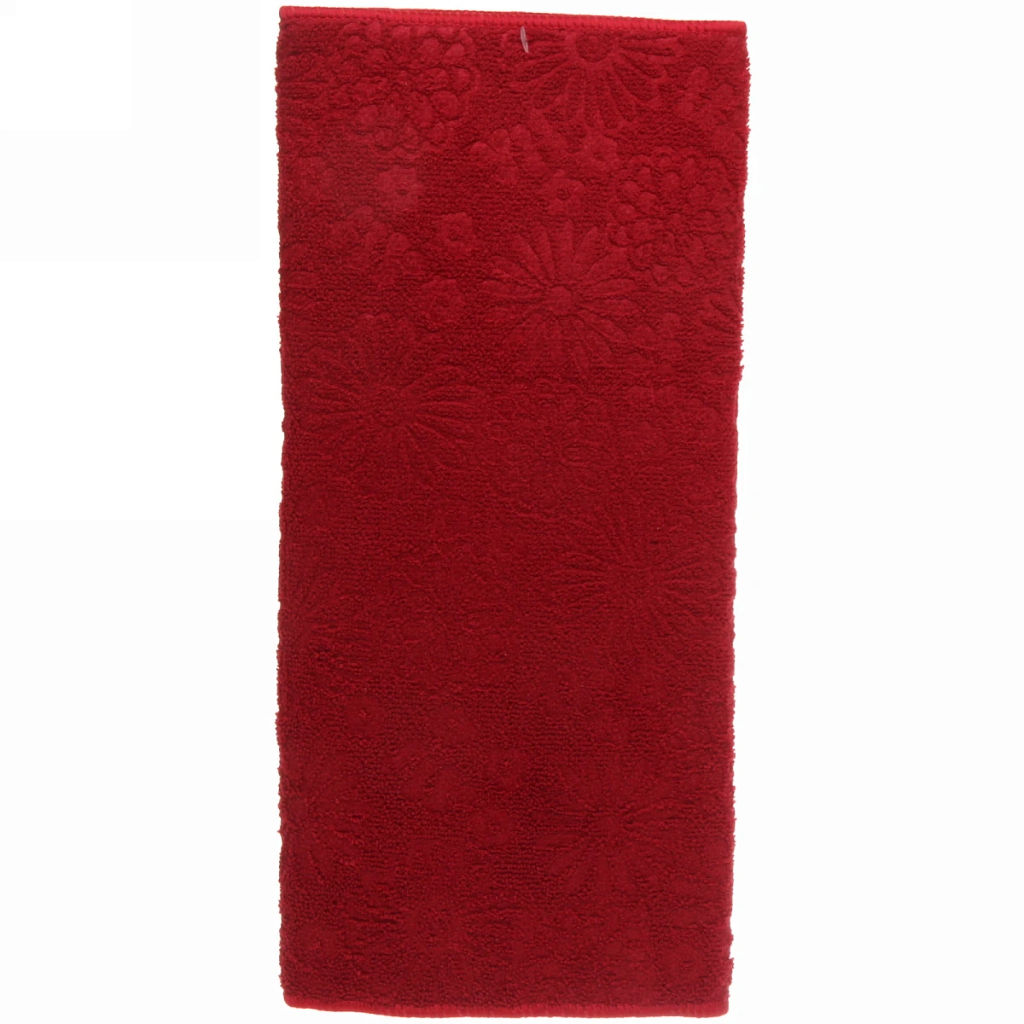 Цена за 2 шт. Коврик для сушки посуды 38*50см "Ромашки" красный