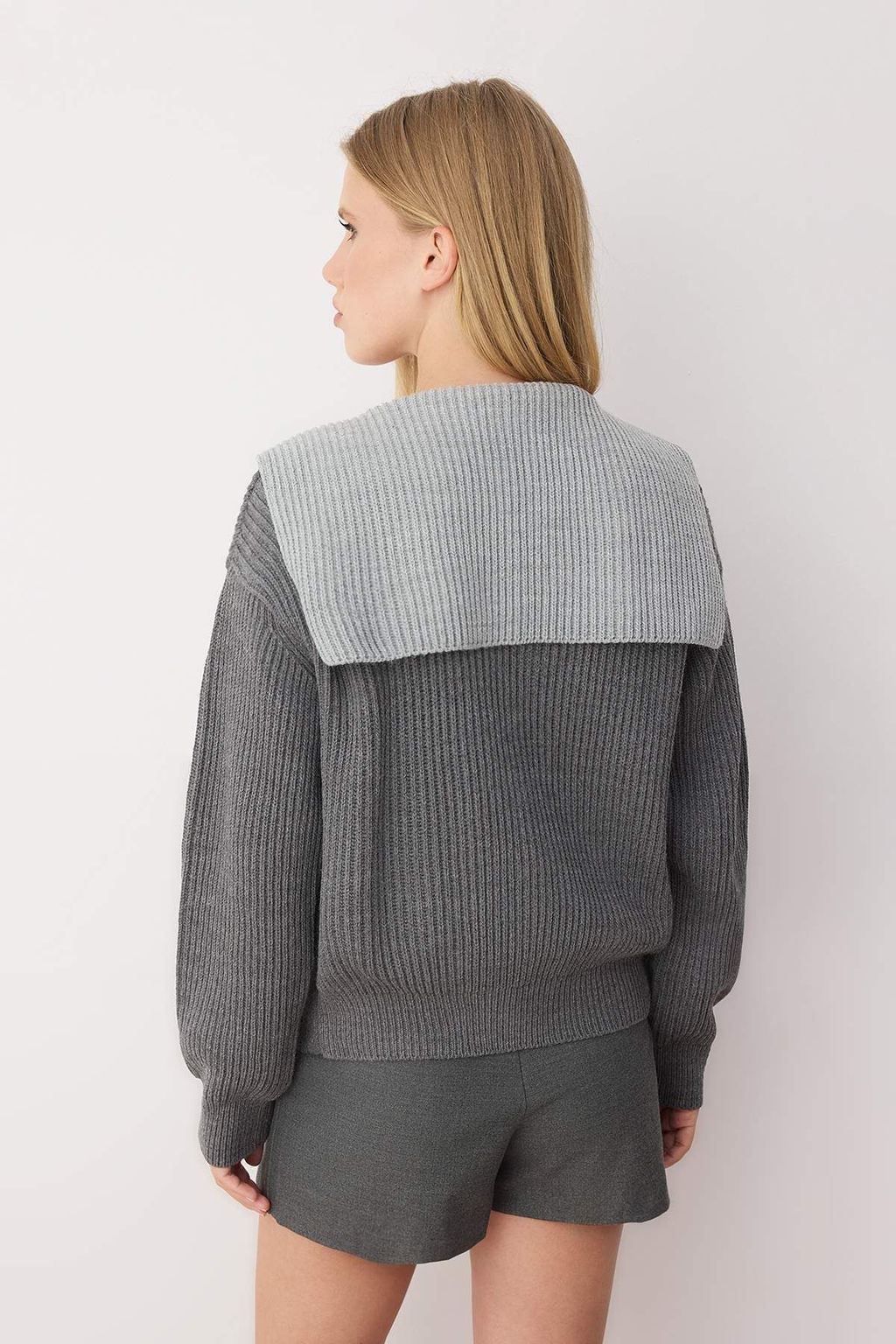 K?rm?z? Renk Bloklu Devrik Yaka Detayl? Yumusak Dokulu Triko H?rka TWOAW26HI00059 - Trendyolmilla фото 4