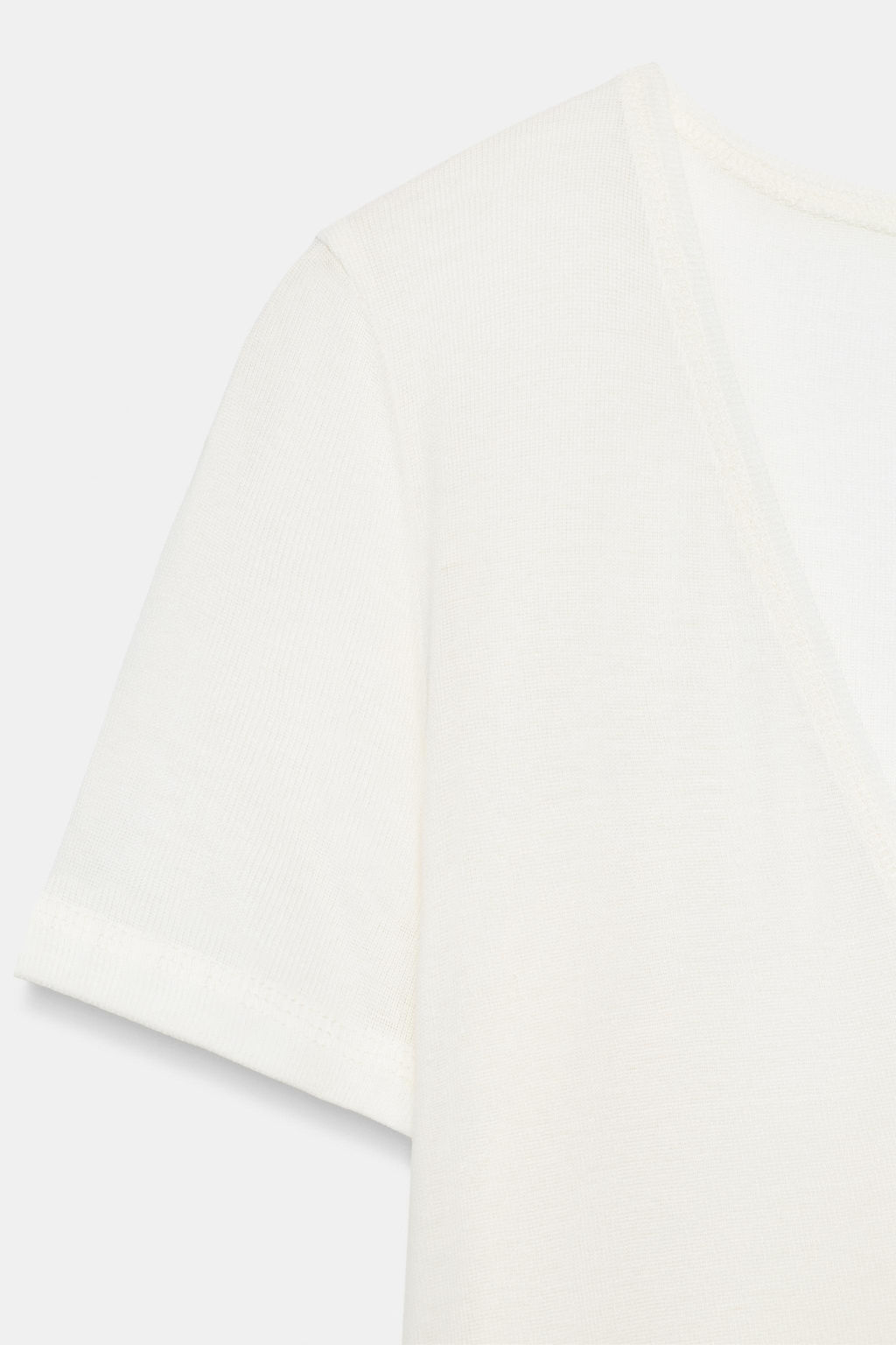 CAMISETA LYOCELL Y SEDA / Blanco roto
