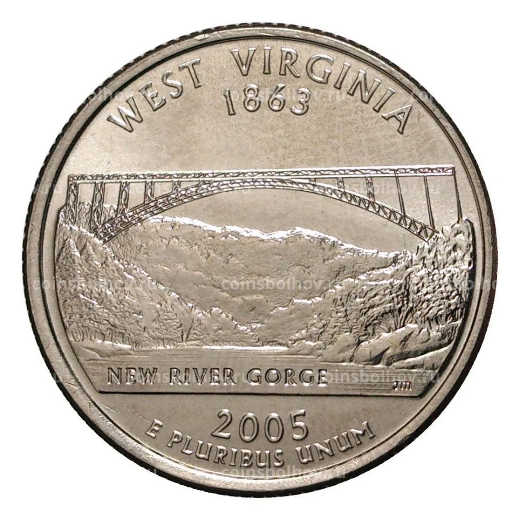 25 центов 2005 года P Штаты и территории - Западная Вирджиния